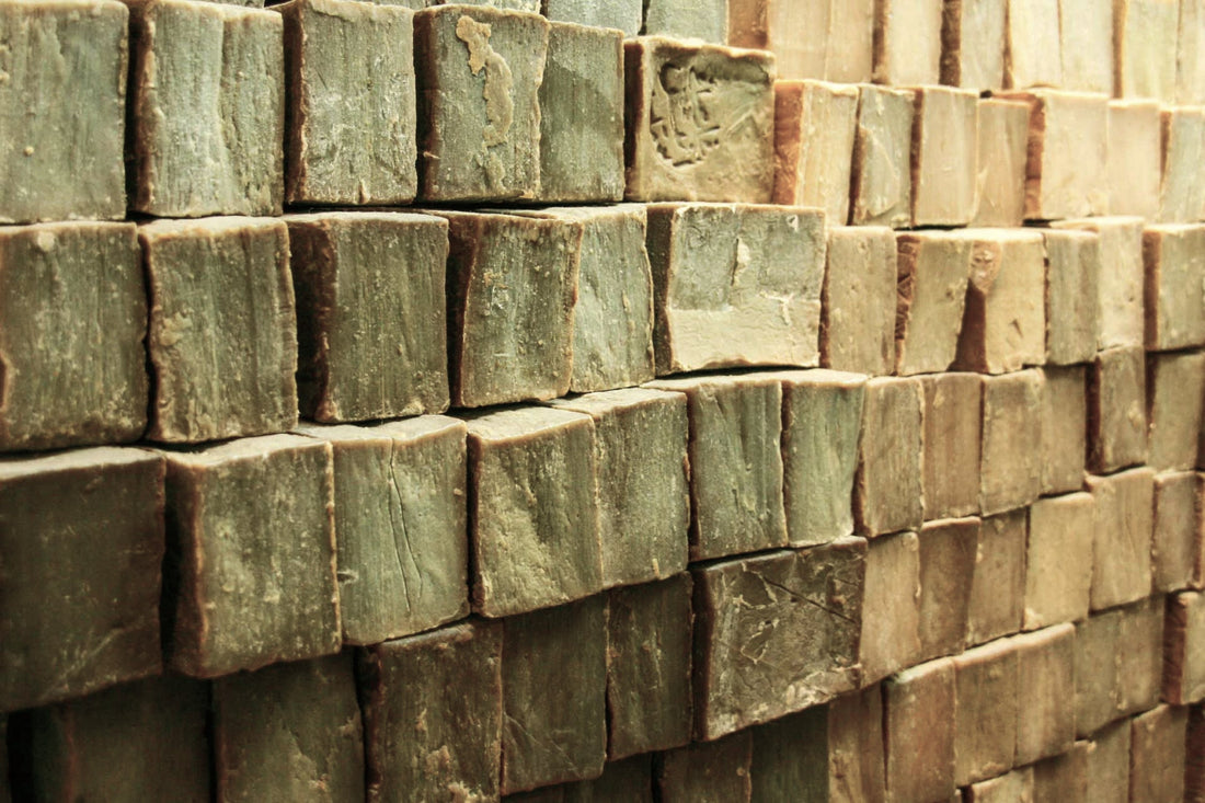 Aleppo Olive oil soap stacked